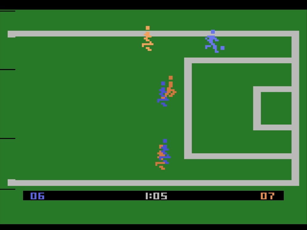 Gameplay of Realsports Soccer for Atari 2600